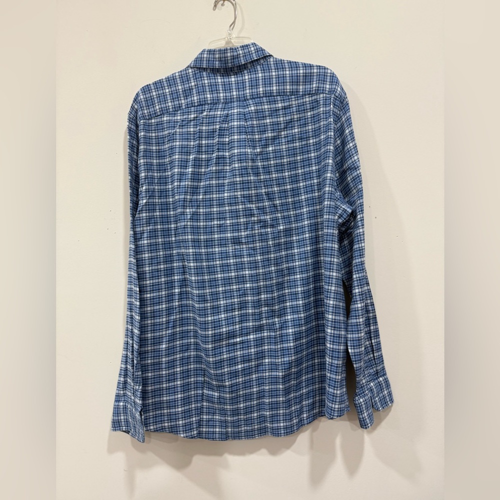 Vineyard Vines Performance Tucker Shirt Men's Extra Large Slim Fit Plaid Blue - Picture 2 of 5